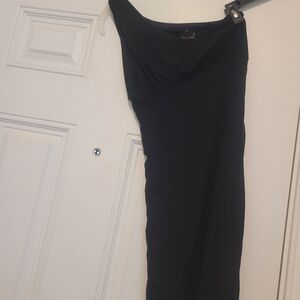 bebe Chic Black One-Shoulder Dress